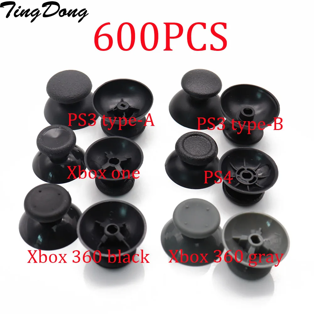 600Pcs 3D Analog Joystick Stick Module Tappo A Fungo Per Sony Ps4 Dualsense 4 Ps3 Xbox One Xbox 360 Controller Thumb Stick Cover