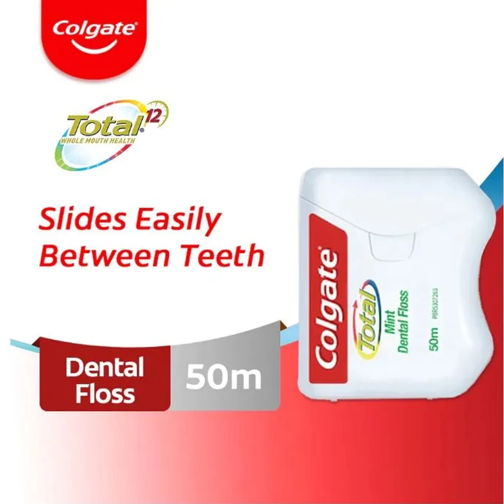Colgate Filo Interdentale Menta 50M Cerato Filo Interdentale Tartaro Totale Er Rimuovere La Placca Tra I Denti Plackers Nastro Strumenti Di Pulizia In