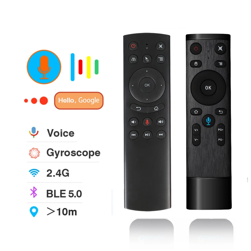 G10S G20S Smart Voice Remote Control  G10S G20S Smart Voice Remote Control Mini Wireless Air Mouse Tastiera Per Android Tv Box / Pc Adattatore 2.4Ghz 