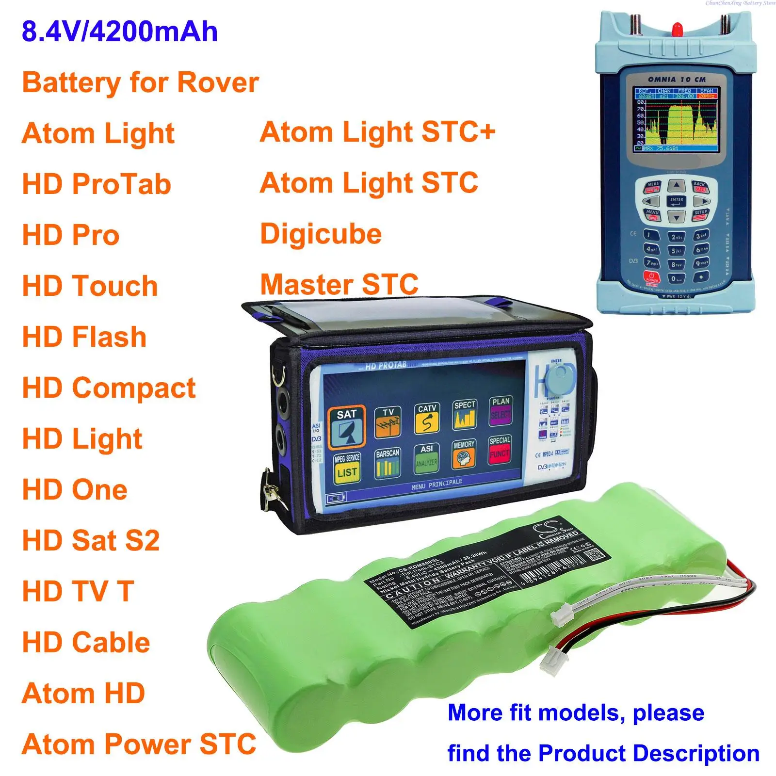 Batteria Cameron Sino 4200Mah Per Rover Atom Light,Hd Protab,Hd Pro,Hd One,Hd Sat S2,Omnia 7,Omnia 8,Omnia 9,Omnia 10,Mos 4,Isdbt