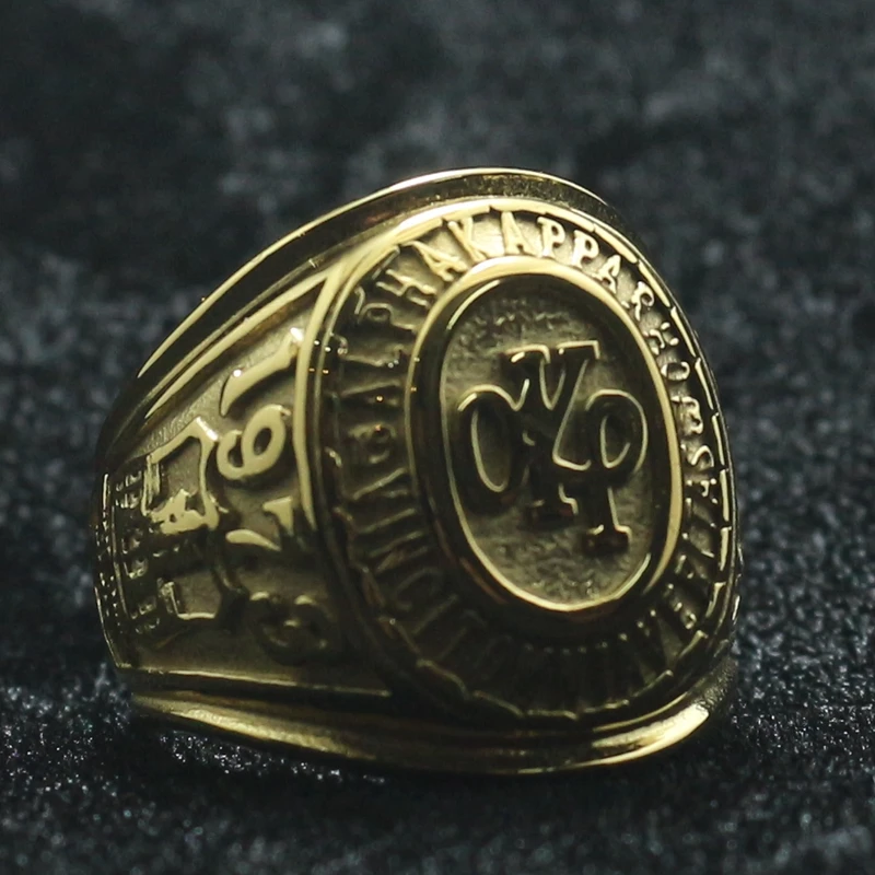Anello Akp Alpha Kappa Rho Vinit Omnia Verita In Acciaio Inossidabile 316L