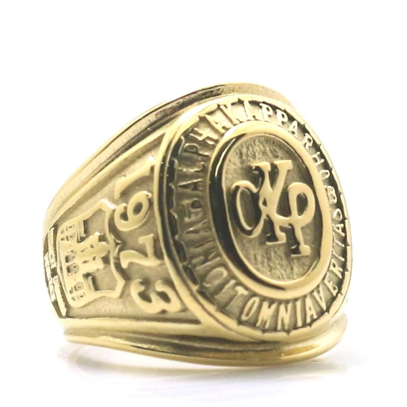 Anello Akp Alpha Kappa Rho Vinit Omnia Verita In Acciaio Inossidabile 316L