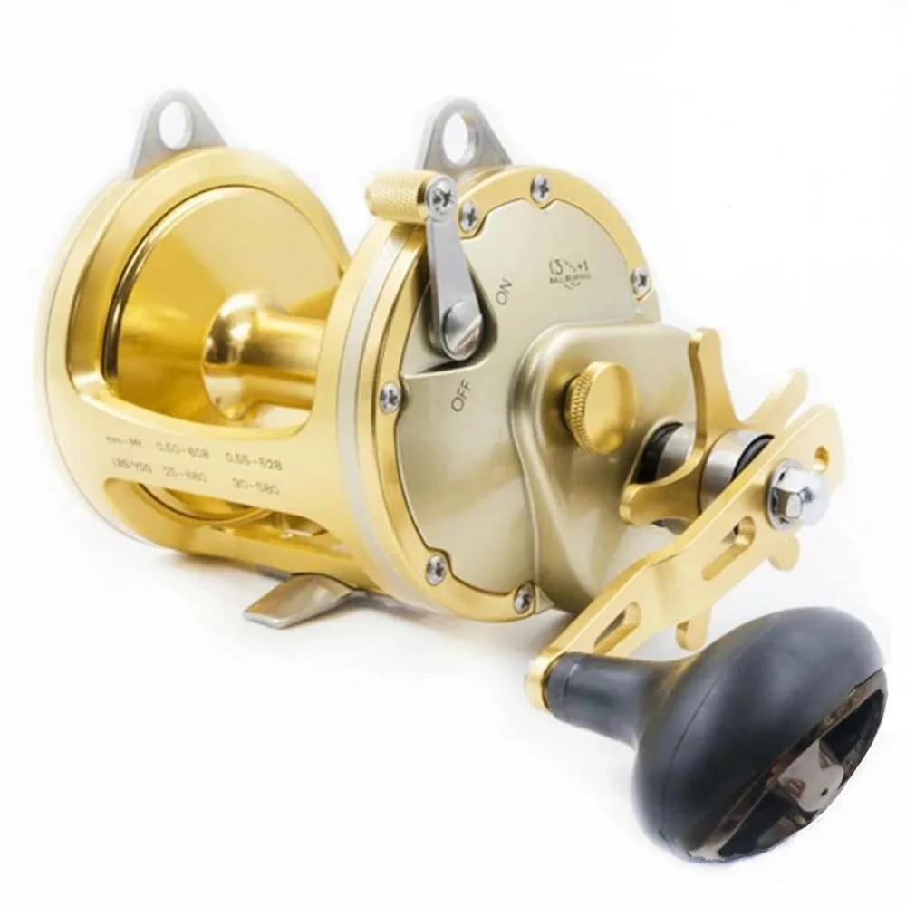 Big Sea Fishing Reel Salwater Windlass Metal Coil Gold Ocean Fishing Supplies Wrap Drums Mulinelli Da Jigging A Traina Professionale