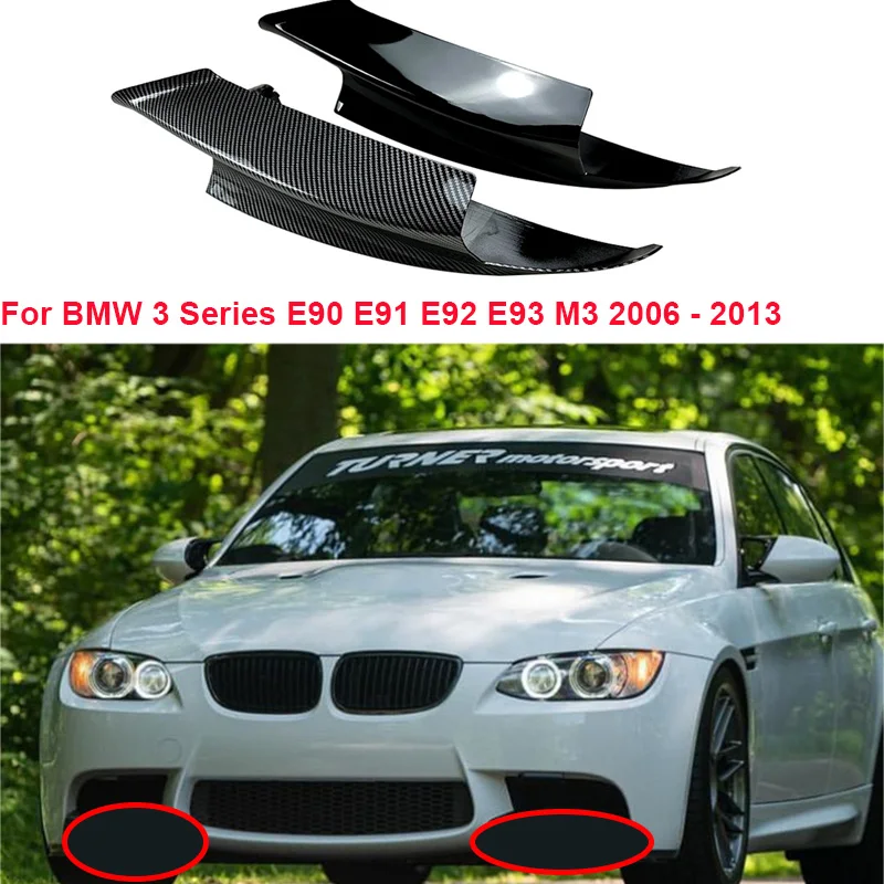 Per Bmw Serie 3 E90 E91 E92 E93 M3 2006 - 2013 Car Front Side Spoiler Lip Cover Inferiore Splitter Trim Guard Protector