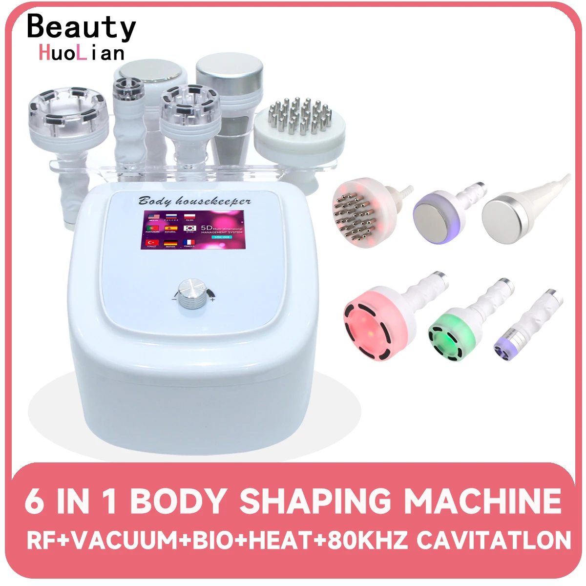 Nuovo 6 In 1 80K/120K Lipo Cavitation Rf Ultrasonic Vacuum Slimming Machine Skin Tightening Lifting Wrincle Removal Dispositivo Facciale 	 Body Conten