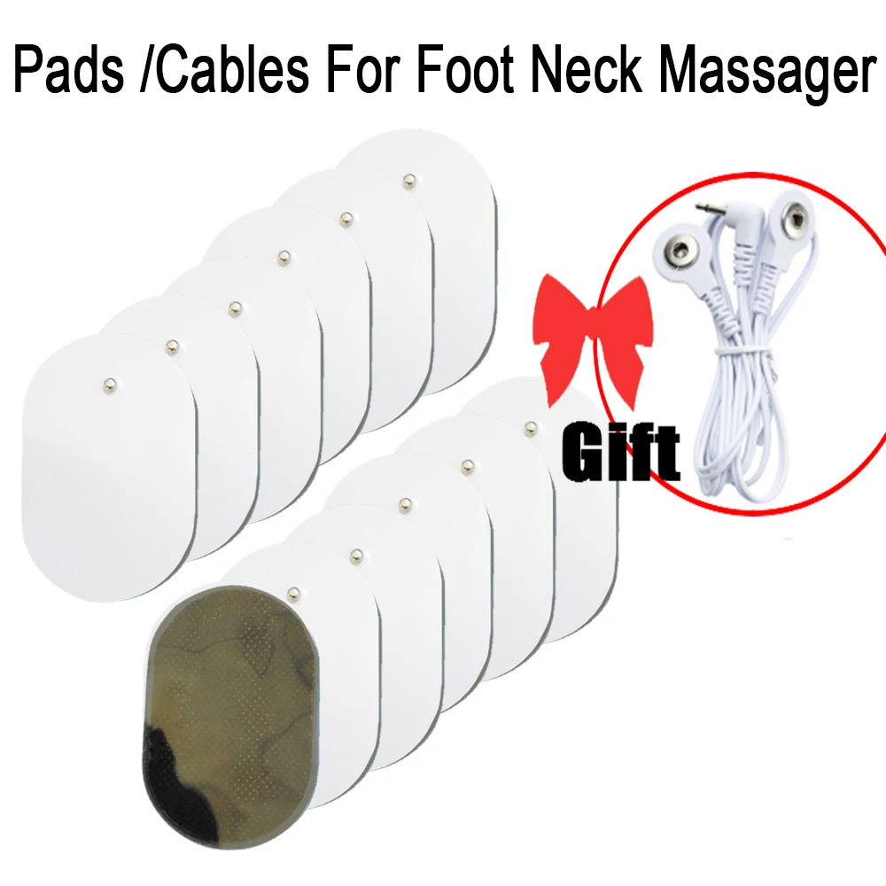 Cuscinetti Cavi Per Ems Foot Neck Massager Elettrodi Pad Gel Body Massager Patch Tens Piedi Stimolatore Muscolare Sticker Accessori
