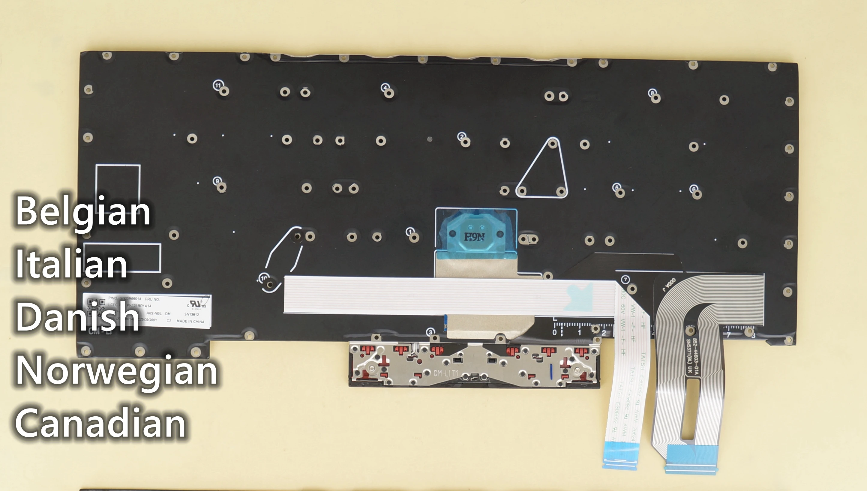 Tastiera Canadese Norvegese Italiana Portoghese Per Lenovo Thinkpad T490S T495S, X1 Extreme Gen 1/ Gen 2 , P1 Gen 1, P1 Gen 2