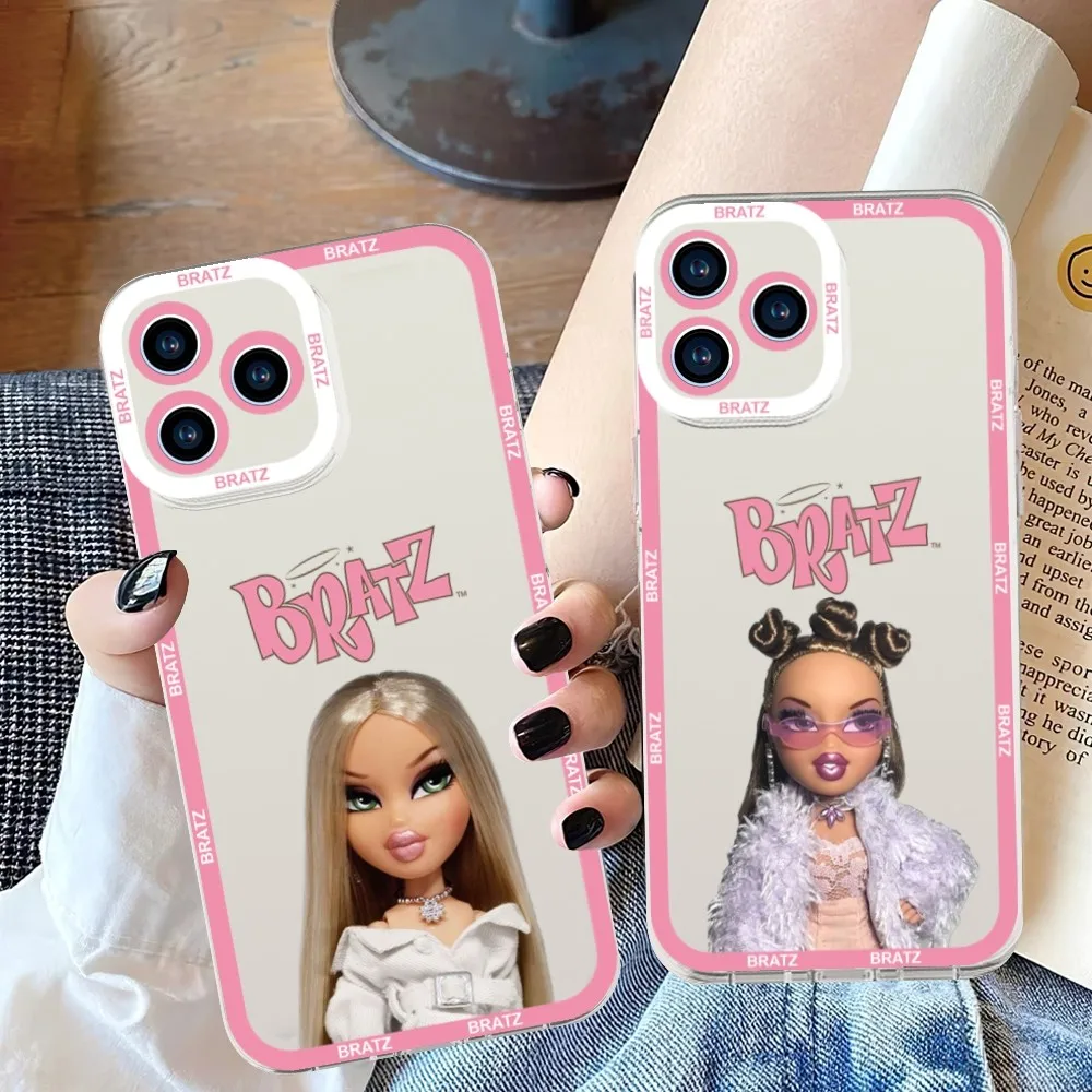 Custodia Per Telefono Bella Bambola Bratz Per Iphone 11 12 Mini 13 14 Pro Max Guscio Trasparente