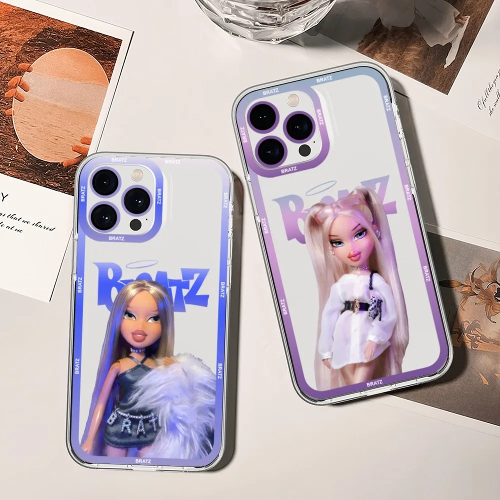 Custodia Per Telefono Per Bambole Bratz Per Iphone 11 12 Mini 13 14 Pro Max Custodia Trasparente
