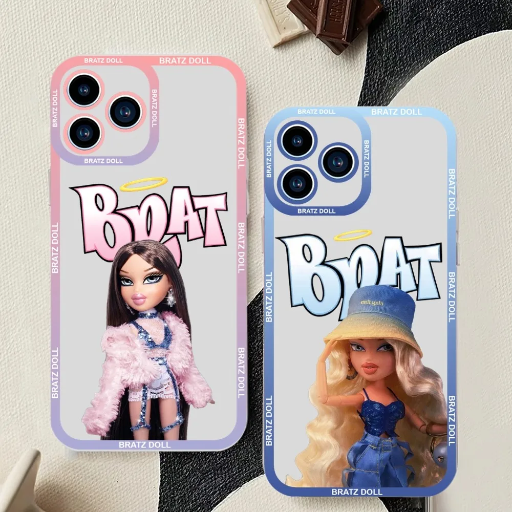 Custodia Per Telefono Per Bambole Bratz Per Iphone 11 12 Mini 13 14 Pro Max Custodia Trasparente