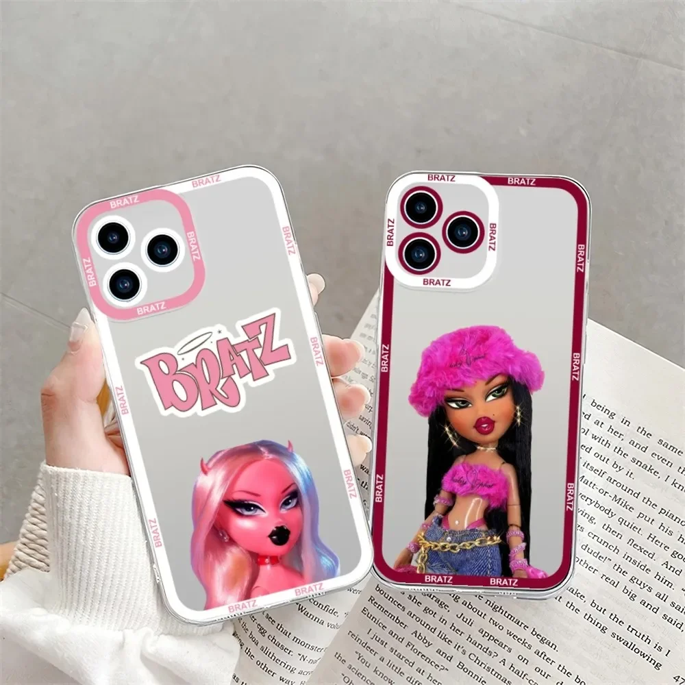 Custodia Per Telefono Per Bambole Bratz Per Iphone 11 12 Mini 13 14 Pro Max Custodia Trasparente