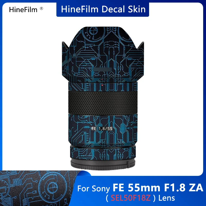 55 F1.8Za / Fe55/1.8 Lente Vinile Decalcomania Pelle Sel55F18Z Copriobiettivo Per Sony Fe 55Mm F1.8 Za Pellicola Protettiva Per Pellicola Adesiva