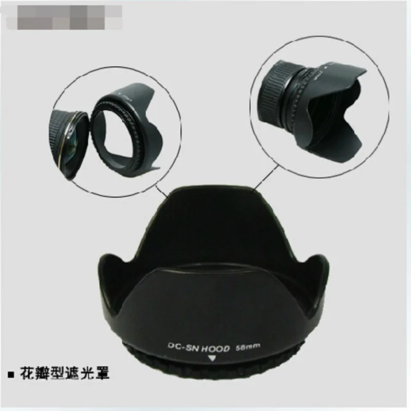 55Mm Fiore Camera Lens Hood Per Sony Hx300 A330 A350 A290 A550 Dt 18-55Mm 35Mm F/1.8 55-200Mm 18-70Mm