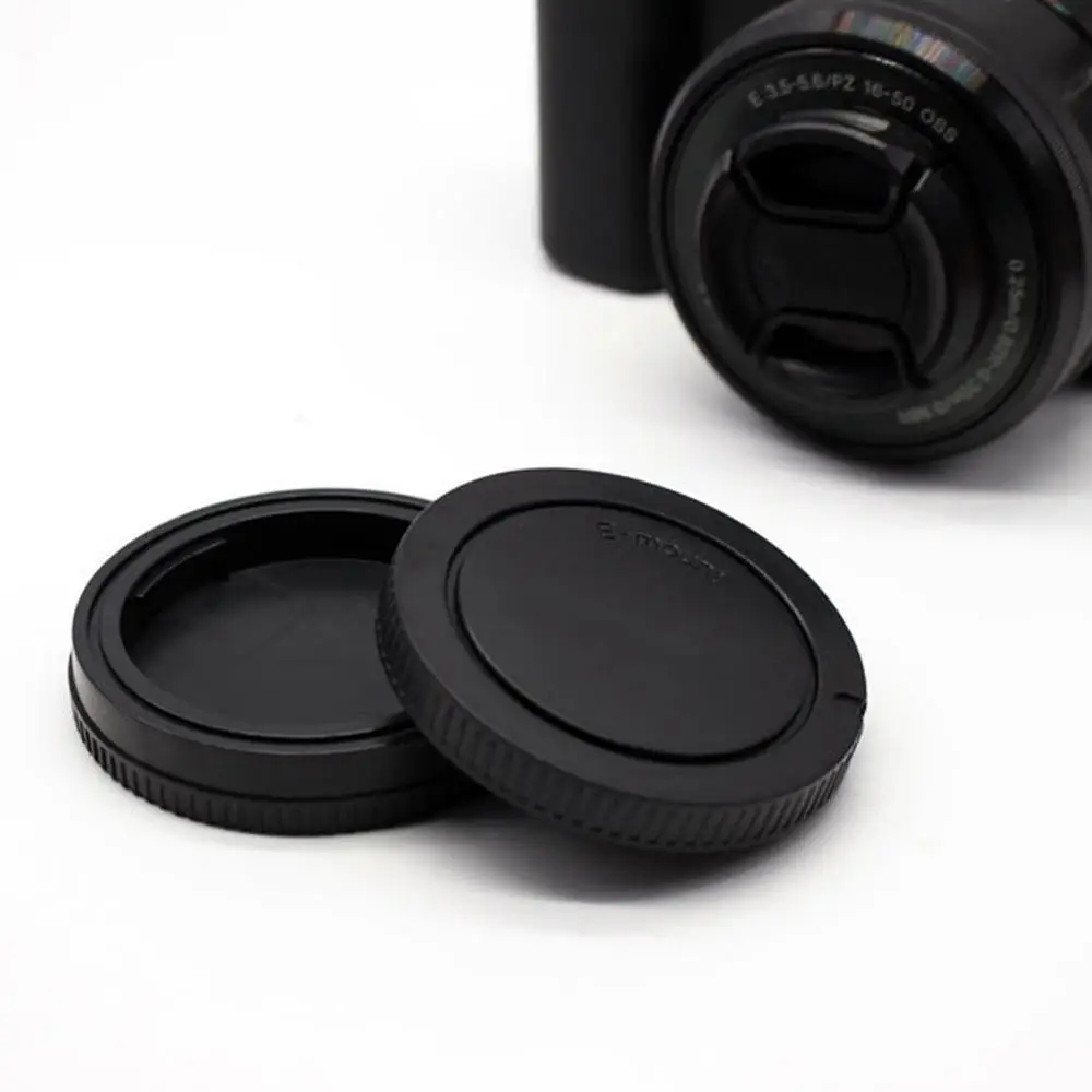 2 Pezzi Lente Posteriore Nera Per Fotocamera Sony E-Mount 18-105 16-50 50/1.8 55/1.8 18-55 Copriobiettivo Posteriore Protettivo Professionale