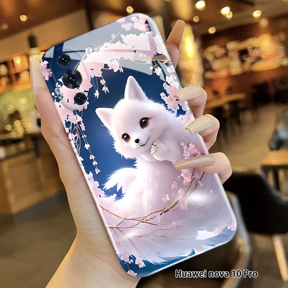 Per Huawei Nova 10 Pro Nova 9 Se Custodia In Pellicola Cute Fox Antiurto Full Cover Protezione Per Fotocamera Custodie Per Telefoni Lucide