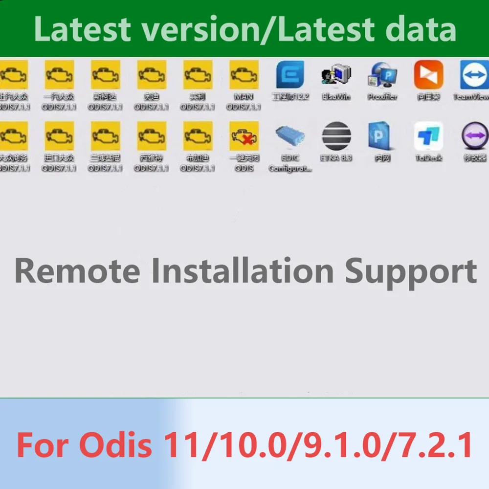 Software Diagnostico Odi.S Service V11 Per Vas 5054A 6154 Ultimi Dati Per Odis-S Versione 7.2.1 Per Vw Per Audi Per Skoda
