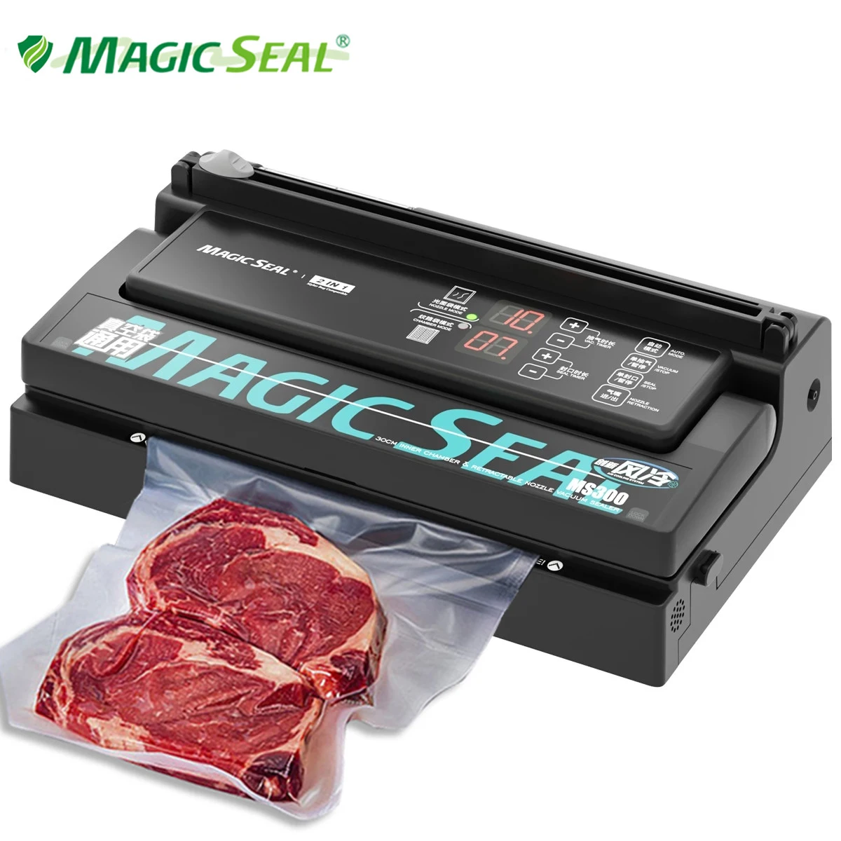Magic Seal Ms300 Vacuum Sealer Machine Professional Commercial Food Vacuum Sealer Auto Atic Packaging Home Vacuum Machine