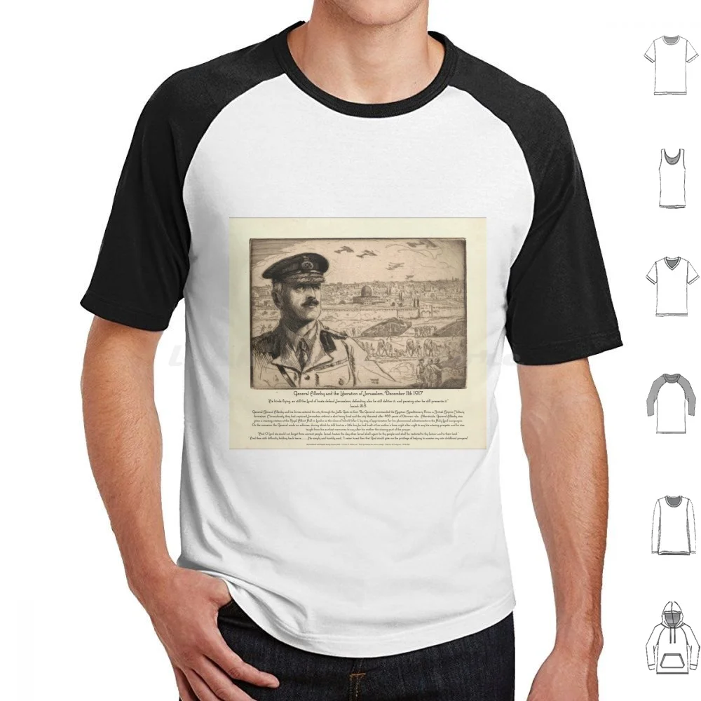 General Allenby And The Liberation Of Jerusalem T Shirt Cotton Men Women Diy Print General Allenby Hanukkah Miracle Ww1 World