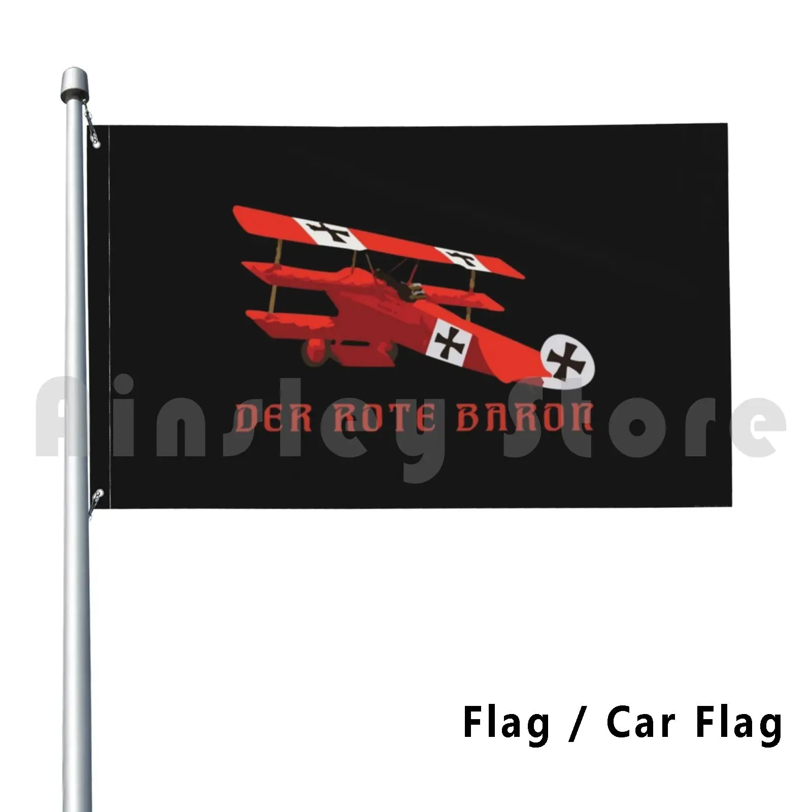 Red Baron Manfred Von Richthofen Fokker Ww1 Triplane Der Rote Baron Outdoor Decor Flag Car Flag 1995 Red Baron