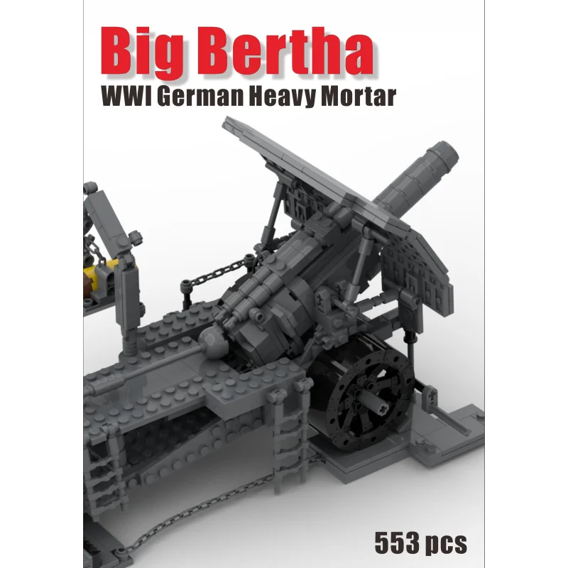 Ww1 Blocchi Di Costruzione Militare Tedesca Moc Big Bertha Heavy Mortaio Tank Action Figures Soldier Scene Armi Giocattoli Per Bambini Regalo Amico