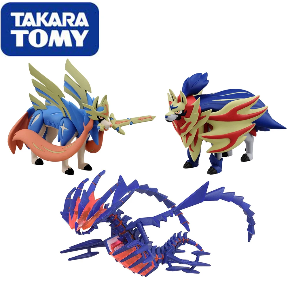 Stked Takara Tomy Pokemon Monster Collection Zacian Zamazenta Eternatus Da Collezione Legendary Pokemon Figure Model Toys For Fan
