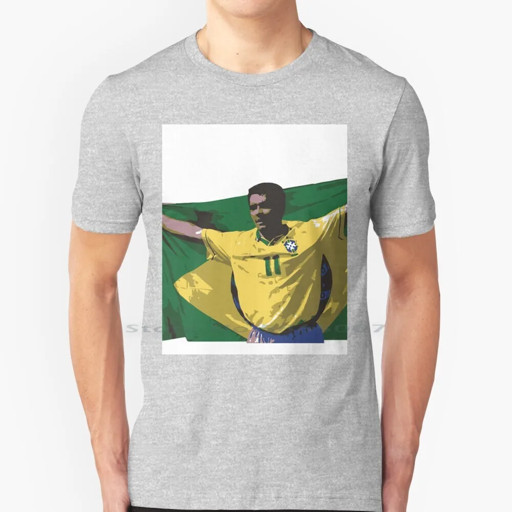 Maglietta Bandiera Brasiliana 100% Cotone Brasile Vasco Da Gama Flamengo Falcao Valderrama Carlo Colombia Valderama Vintage Retro Legend