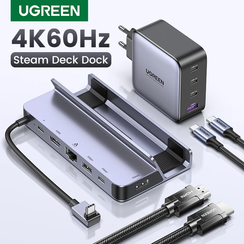 Docking Station Ugreen Usb C Tipo C A Hdmi 4 K60Hz Rj45 Pd100W Dock Per Steam Deck Nintend Switch Macbook Pro Air Pc Hub Usb 3.0