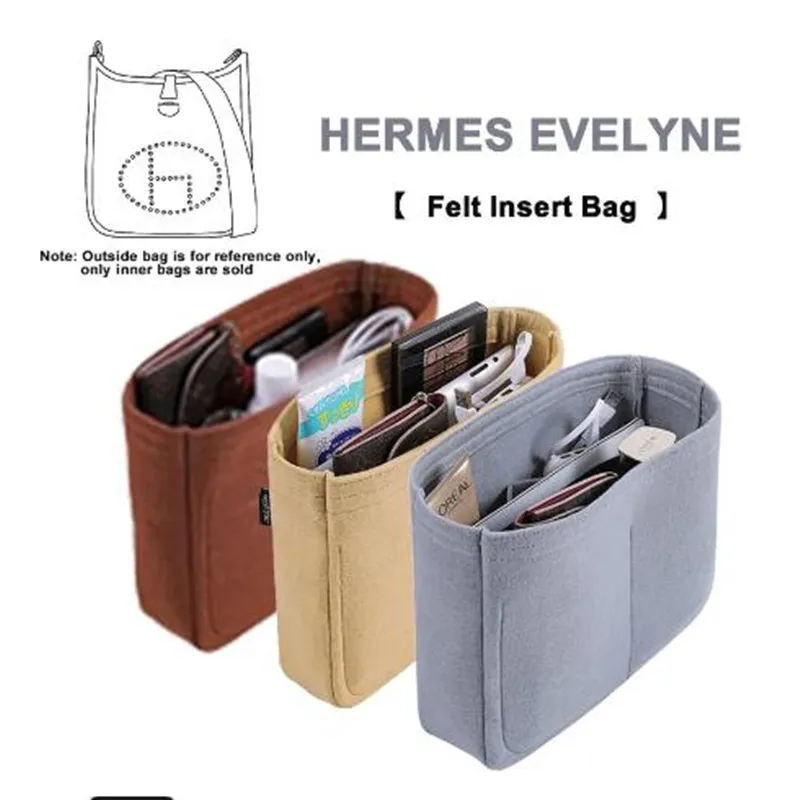 Per H Evelyne 16 29 33 Borsa Con Inserto Borsa Organizer Per Trucco In Feltro Borsa Interna Base Portatile Shaper