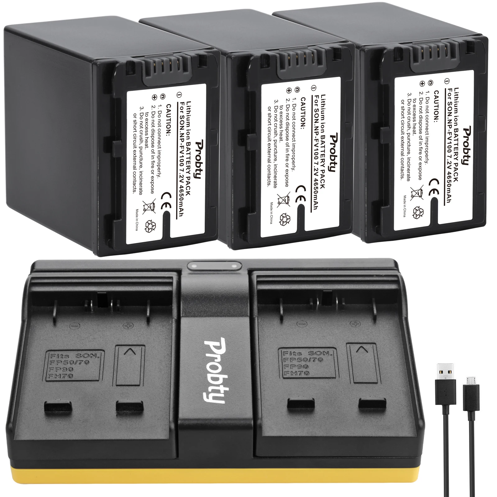 Np-Fv100 Batteria + Caricabatterie Per Sony Hdr-Cx330 Hdr-Cx900 Hdr-Pj810 Fdr-Ax100 Hdr-Pj580V Hdr-Pj650V Hdr-Pj710V Hdr-Pj790V