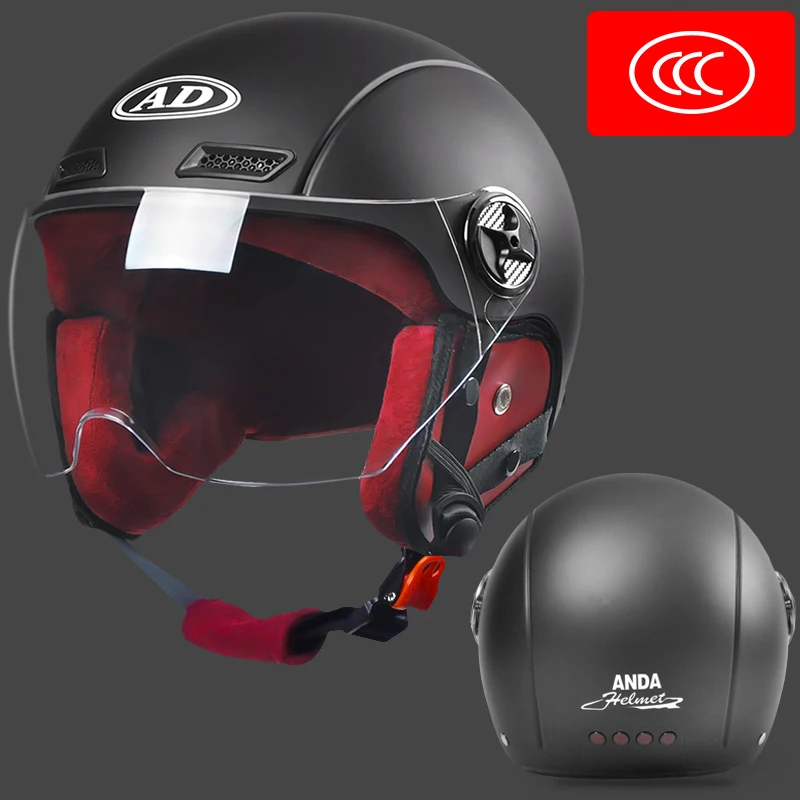 Estate Vespa Motor Helm Scooter Casco Ciclomotore Copertura Boxer Moter Cross Chopper Visiera Standard Per Uomo Donna Accessori Moto