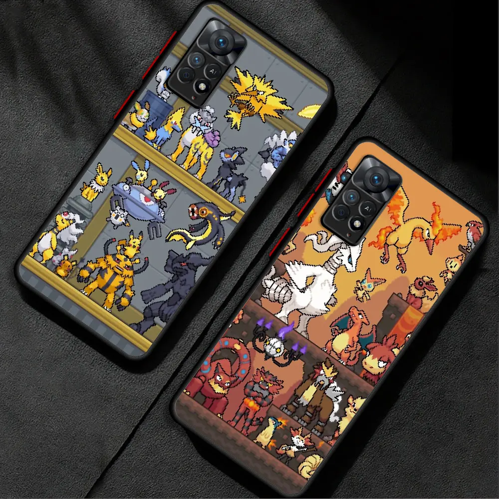 Custodia Per Xiaomi Redmi Note 11 12 13 10 Pro 12C 12S 9S 9 8 A1 Plus 10C K40 9C 8T 9A Cover Opaca Per Telefono Pokemon Pixel Art