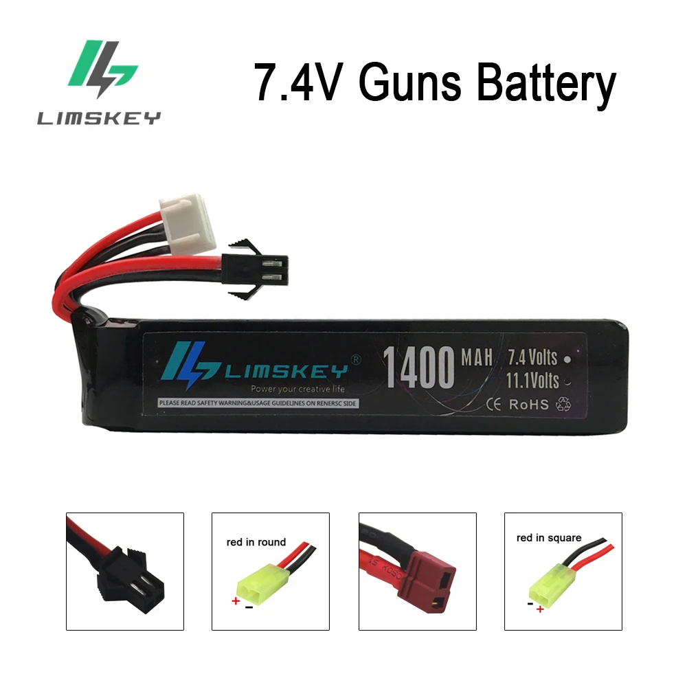 Batteria Lipo 11.1V 1400Mah 25C Per Pistole Ad Aria Compressa Softair Fucile Pistola Metallo Con Mini Batteria Tamiya/T Plug Per Pistole Softair