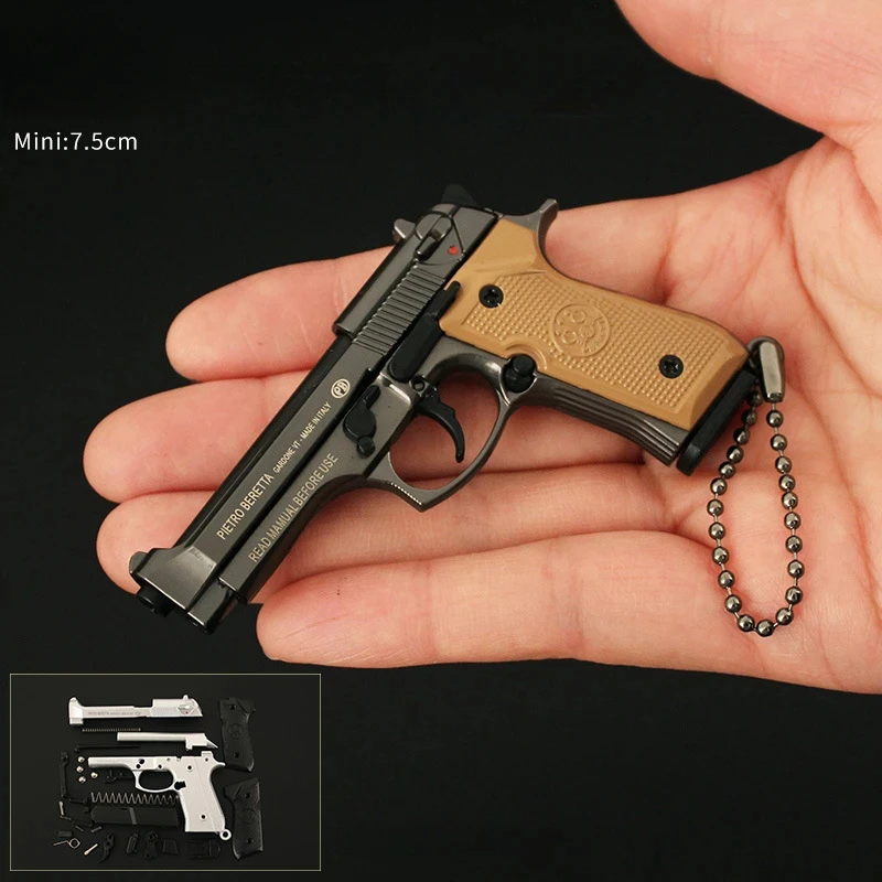 1:3 Beretta M92A1 Staccabile Mini Pistola Giocattolo Lega 92F Pistola Modello Portachiavi Ciondolo In Miniatura Collezione Pistola Giocattolo Ragazzi 