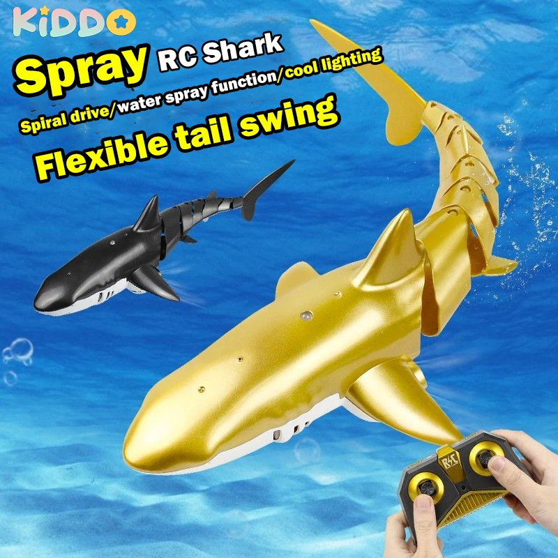 Rc Shark Whale Spray Water Smart Funny Toy Telecomando Barca Nave Sottomarino Robot Pesce Giocattoli Elettrici Per Ragazzi Bambini