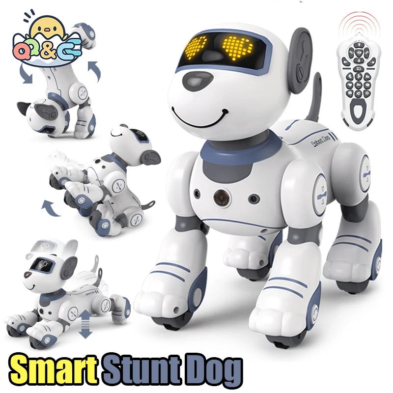 Divertente Robot Rc Elettronico Cane Stunt Puppy Comando Vocale Programmabile Touch-Sense Musica Canzone Robot Cani Per Giocattoli Per Bambini Bambini