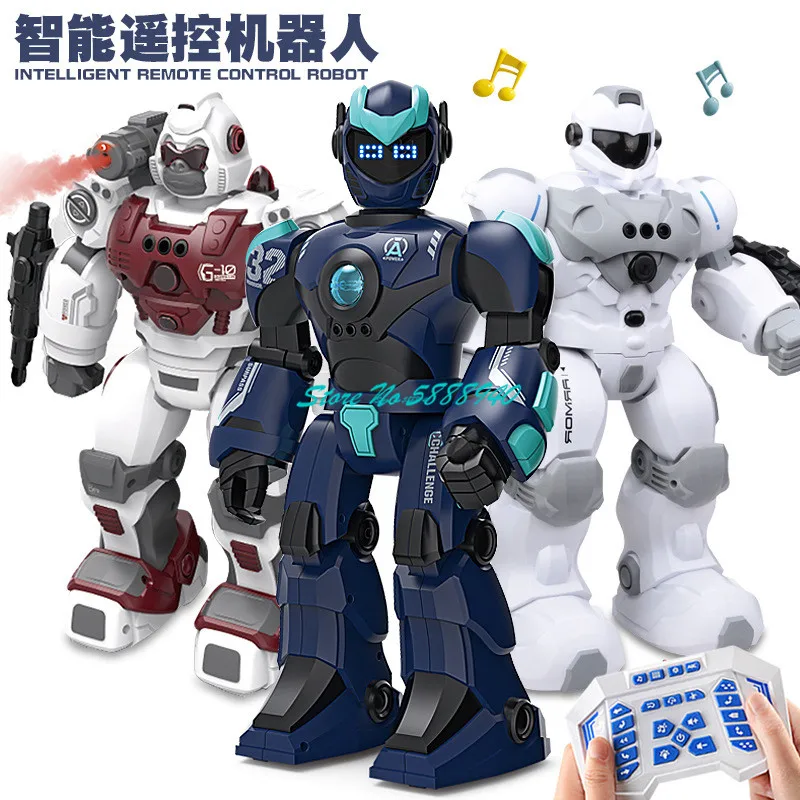 Gesture Sensing Electric Remote Control Robot Modello 40Cm Intelligent Voice Talement Programmazione Demo Change Expression Rc Robot