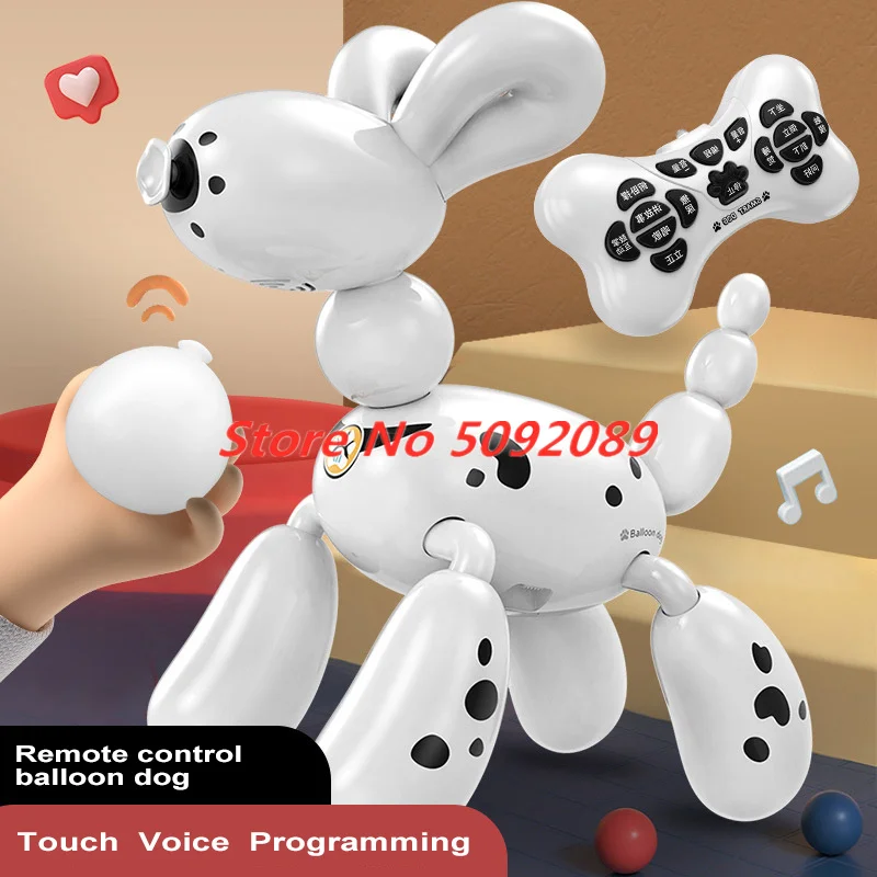 Programmazione Intelligente Palloncino Robot Cane 2.4G Telecomando Palloncino Cane Sensore Tattile Musica Danza Robot Intelligente Giocattolo Ragazzo 