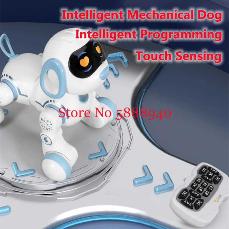 Educazione Precoce Telecomando Intelligente Robot Cane Espressione Dinamica Tocco Rilevamento Storia Canto Telecomando Cane Animale