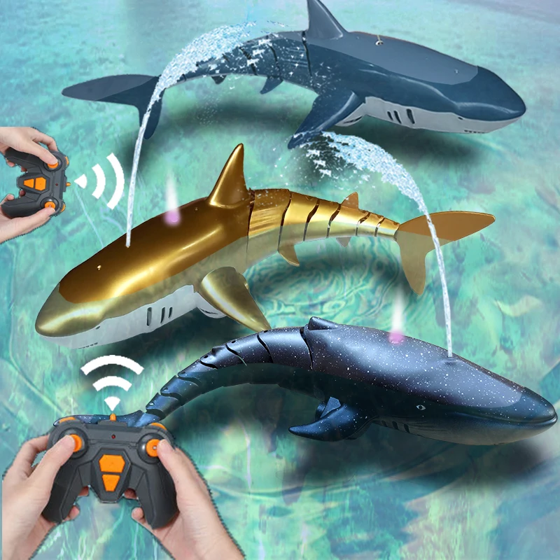 Bambini Rc Swim Fish Beach Pool Water Toy Per Boy Girl Bambini Simulazione Animali Balena Robot Telecomando Shark Submarine Boat