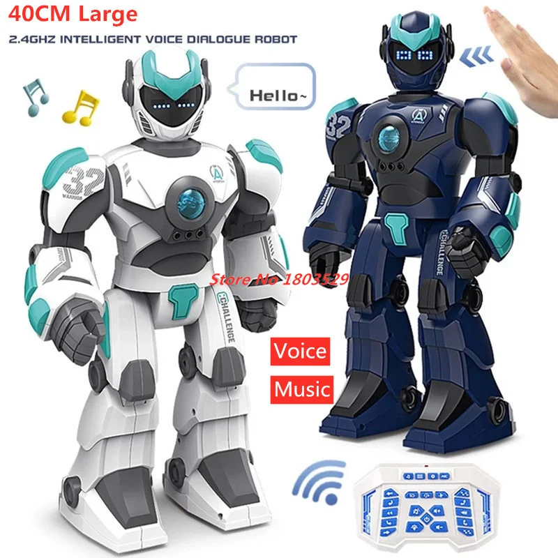 Intelligent Voice Robot Programmazione Conversazione Vocale Induzione Gestuale Interactive Smart Robot Music 2.4G Control 40Cm Large
