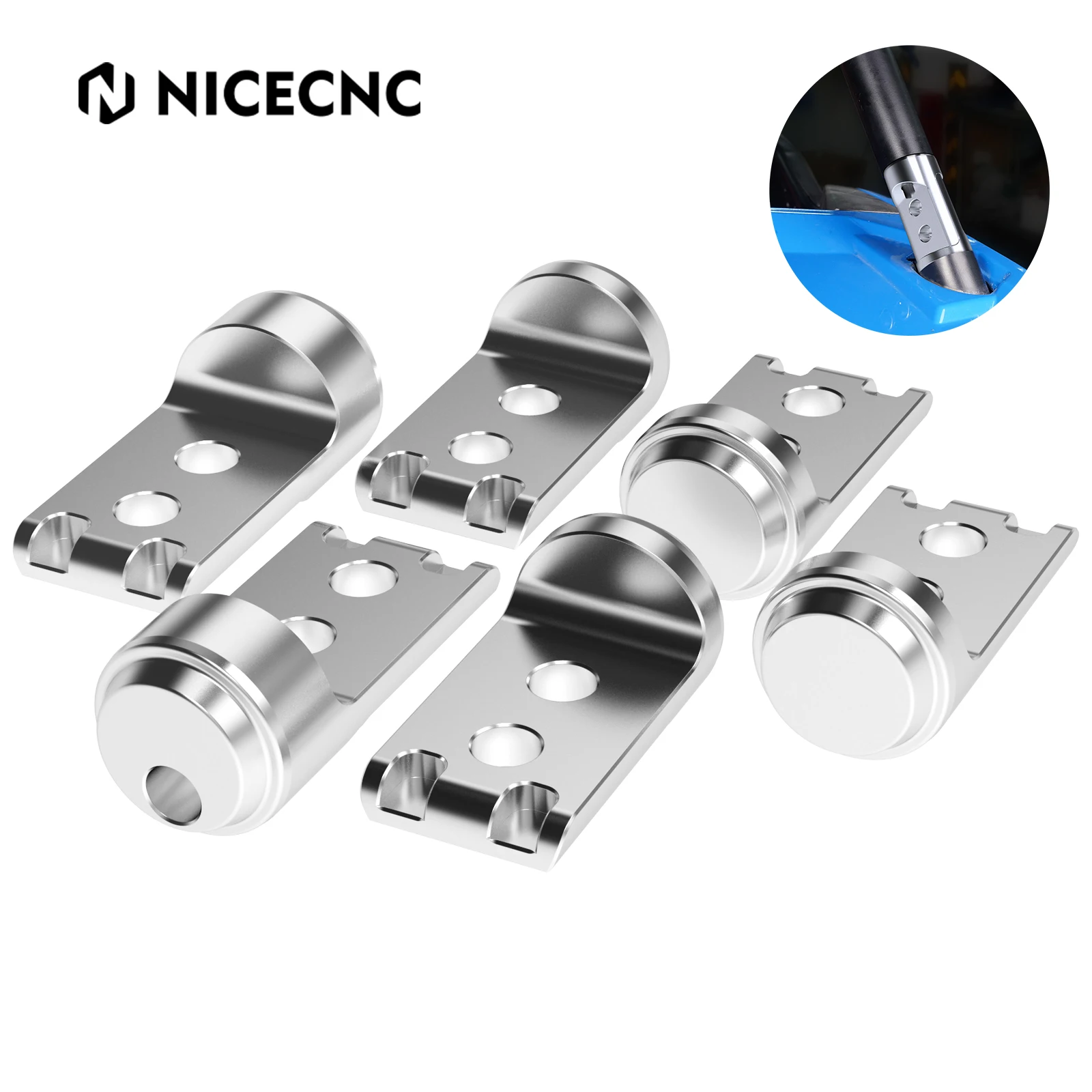 Utv Cage Connector Adapter Roll Cage Connector Bungs Per Polaris Rzr Xp Turbo 1000 2017-2023 1.75 "Diametro Parti Utv