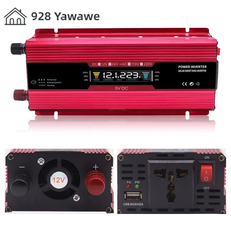 Dc12V A 220V Inverter Per Auto Inverter Solare Accessori Per Auto Portatili Per Tablet Telefono 20000W Inverter Di Potenza Universale
