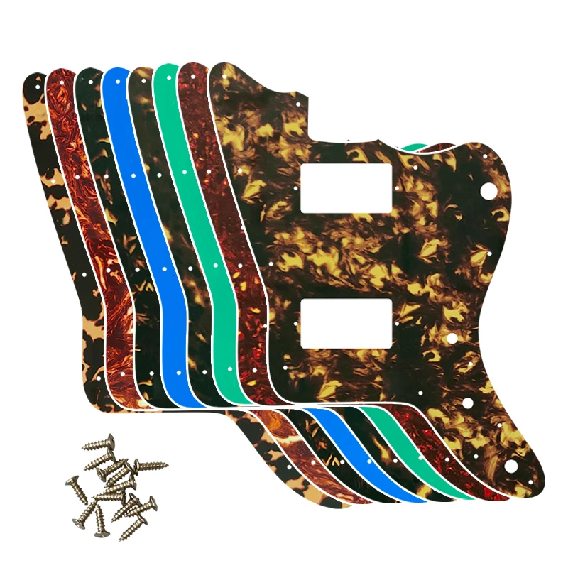 Fei Man Custom Guitar Parts, Japan Jazzmaster Guitar Pickguard Wth Paf Humbucker,No Bridge Post Holes, Modello Di Fiamma A Tromba Superiore