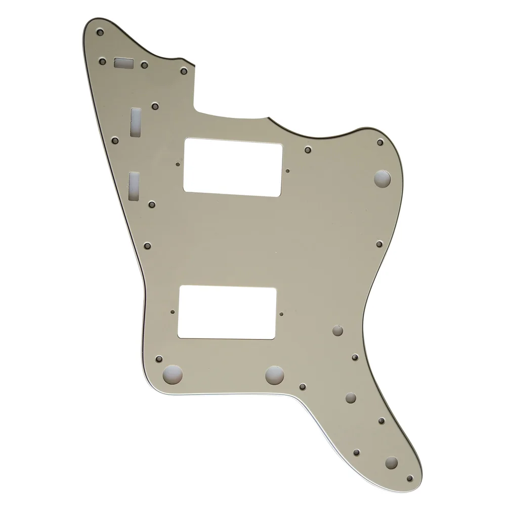 Pleroo Su Ordinazione Guitar Pickgaurd-Per Il Giappone Jazzmaster Chitarra Pickguard Con Paf Humbucker, 3 Strati Vintage Giallo