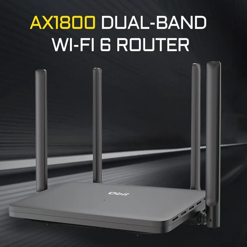 Router Wifi Dbit, Router Ax1800 Wifi 6 2.4Ghz E 5.8Ghz Dual Band Gateway Ad Alta Velocità Gigabit Segnale Super Forte Copertura Estesa
