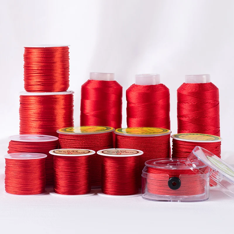 Nylon Filo Rosso Corda Linea Corda Corda Intrecciata Corda Per Bracciale Collana Nappe Fai Da Te Perline Shamballa Filettatura Stringa