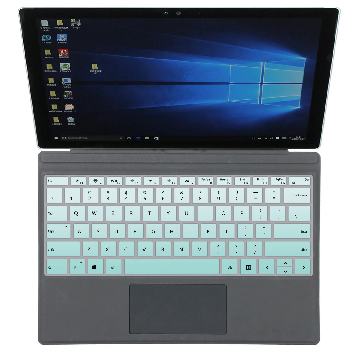 Cover Per Tastiera Per 2022 Microsoft Surface Pro 7 2021 2020 Per Surface Pro 6 2018 Per Surface Pro 5 2017 Per Surface Pro 12.3 "4