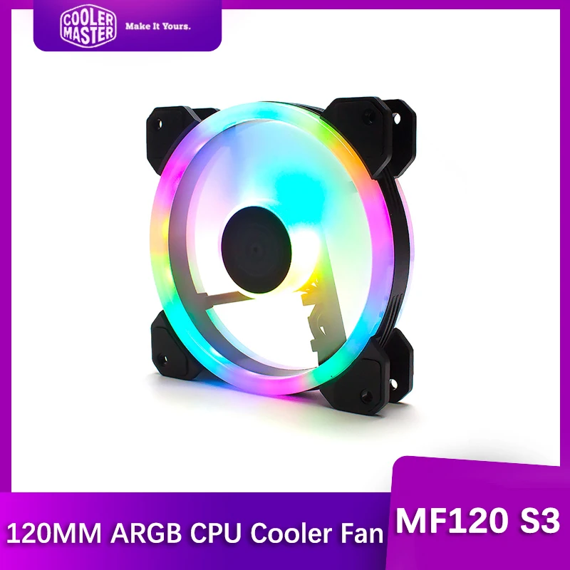 Cooler Master Mf120 S3 5V 3Pin Argb 120Mm Cpu Cooler Fan Controllo Della Temperatura Computer Radiatore Liquido Ventola Di Ricambio