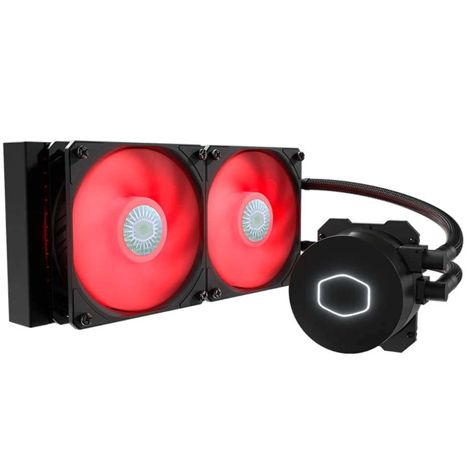 Cooler Master Ml240L Cpu Liquid Cooler 12Cm Led Red Fan Pwm Computer Silenzioso Cpu Radiatore Raffreddamento Ad Acqua Per Lga 2011/115X /Am4/Am3