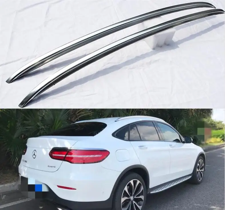 Portapacchi Adatti Per Mercedes Benz Glc Coupe C253 Top Roof Rack Rail Bagagli In Lega Di Alluminio